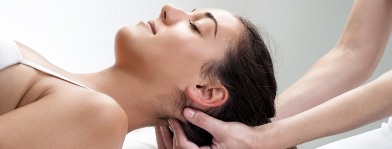 woman getting neck massage